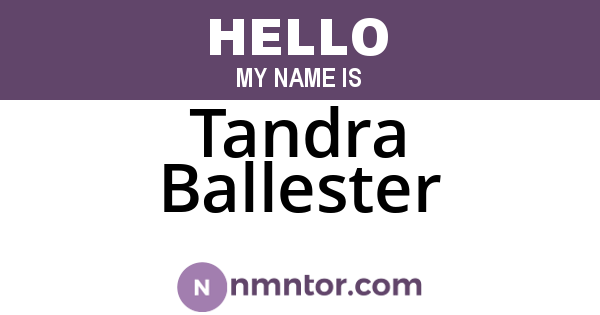 Tandra Ballester