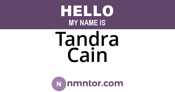 Tandra Cain