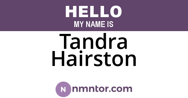 Tandra Hairston