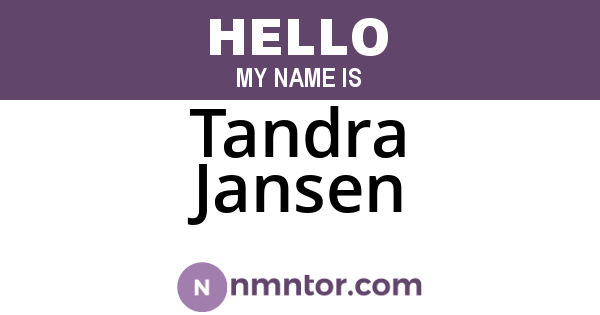 Tandra Jansen