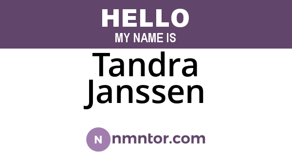 Tandra Janssen