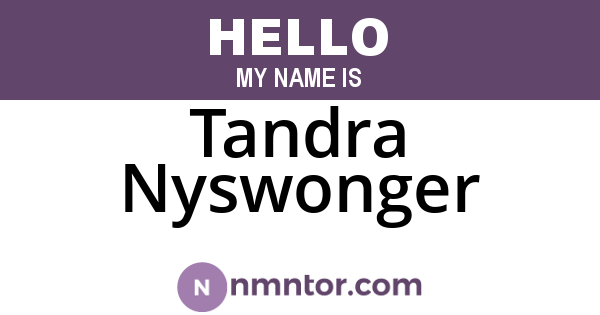 Tandra Nyswonger