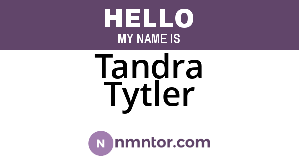 Tandra Tytler