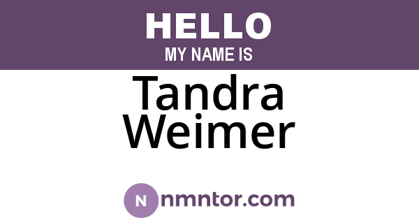 Tandra Weimer