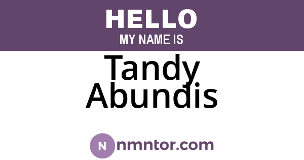 Tandy Abundis