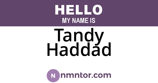 Tandy Haddad