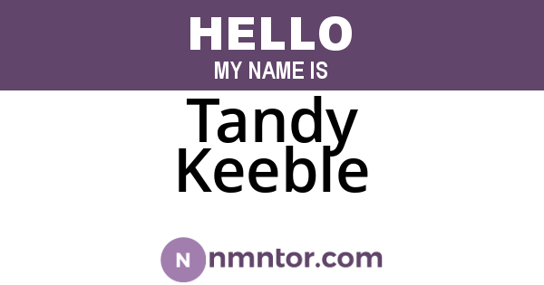 Tandy Keeble