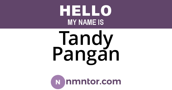 Tandy Pangan