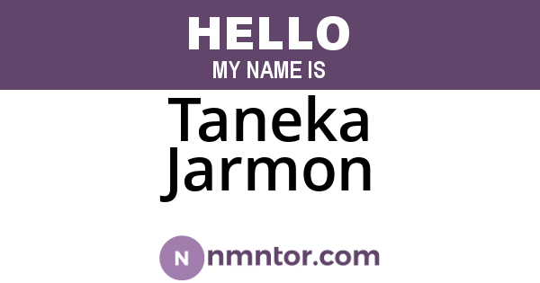 Taneka Jarmon