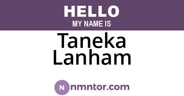 Taneka Lanham