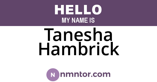 Tanesha Hambrick