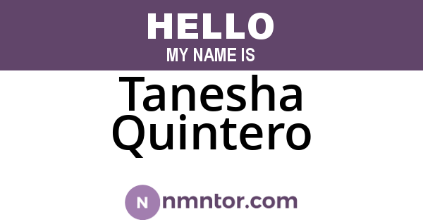 Tanesha Quintero