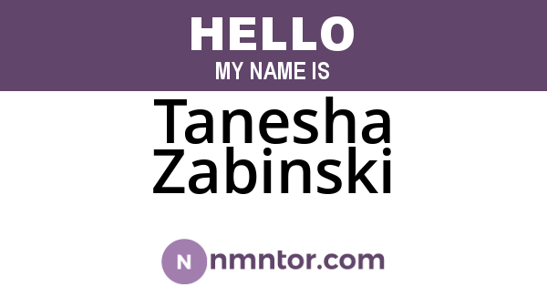 Tanesha Zabinski