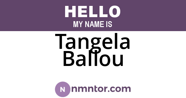 Tangela Ballou
