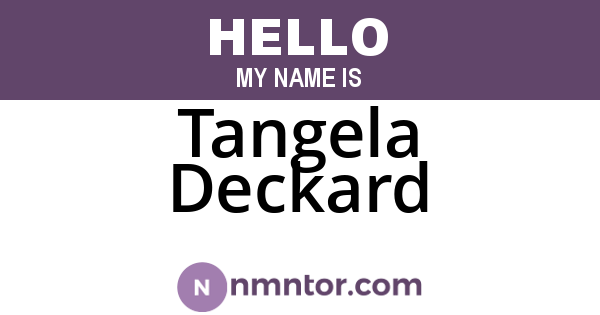 Tangela Deckard
