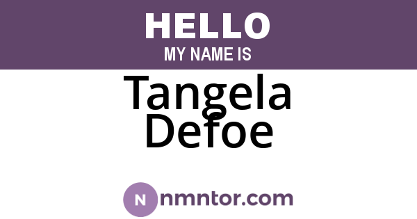 Tangela Defoe