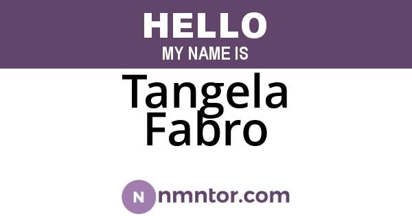 Tangela Fabro