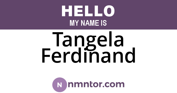 Tangela Ferdinand