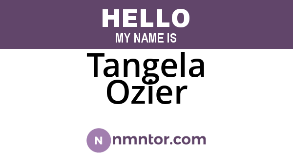 Tangela Ozier