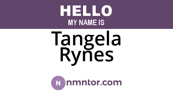 Tangela Rynes