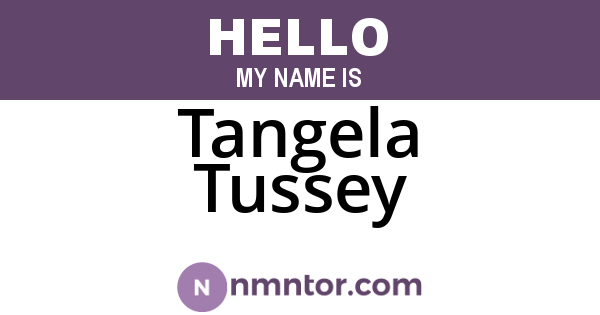 Tangela Tussey