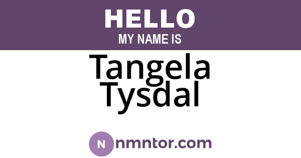 Tangela Tysdal