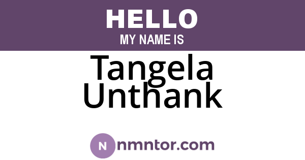 Tangela Unthank