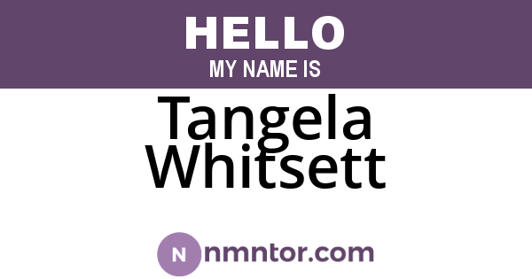 Tangela Whitsett