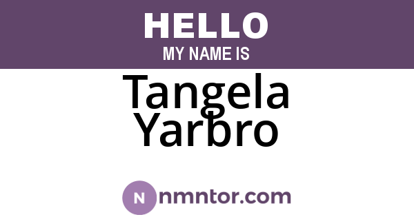 Tangela Yarbro