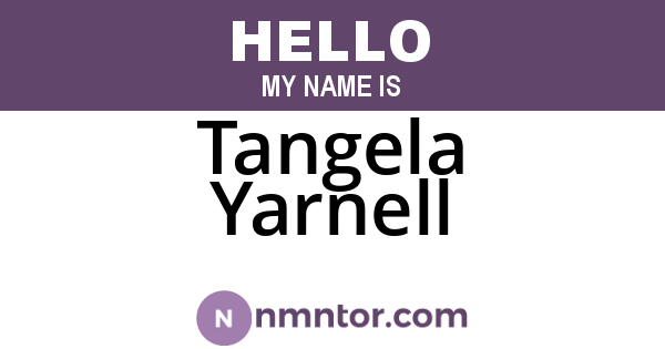 Tangela Yarnell