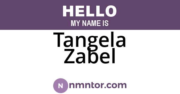 Tangela Zabel