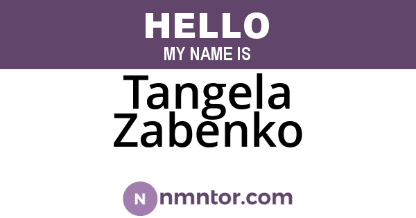 Tangela Zabenko