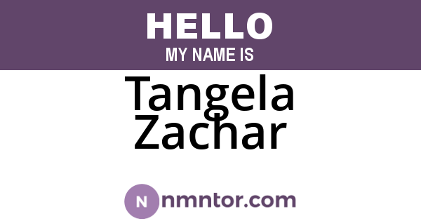 Tangela Zachar
