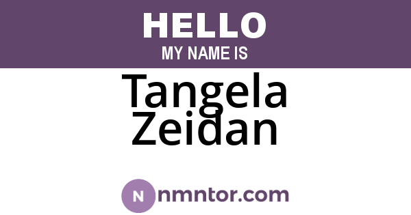 Tangela Zeidan