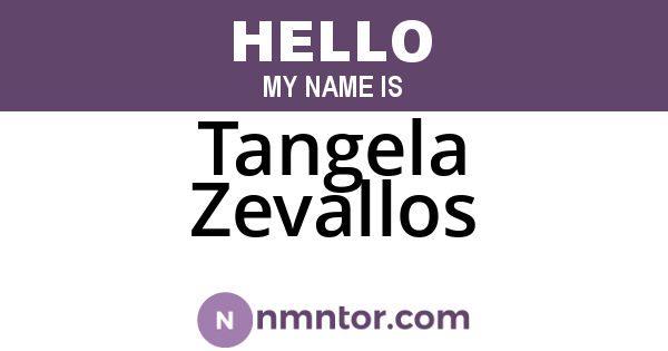 Tangela Zevallos