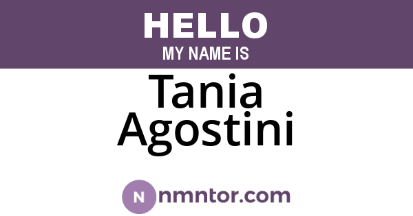 Tania Agostini