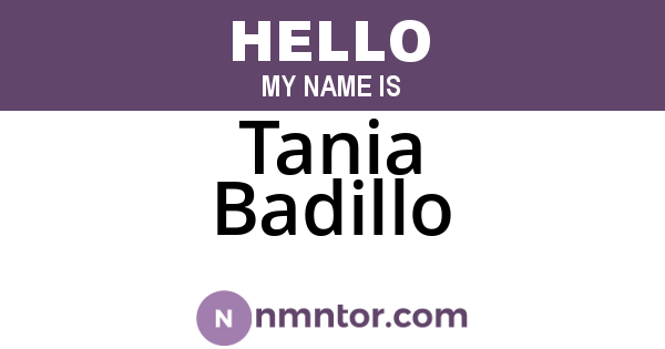 Tania Badillo