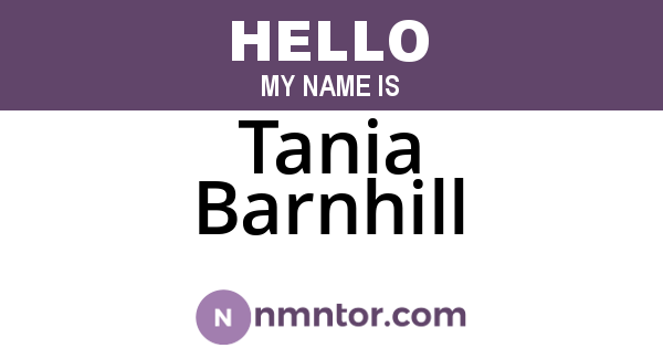 Tania Barnhill