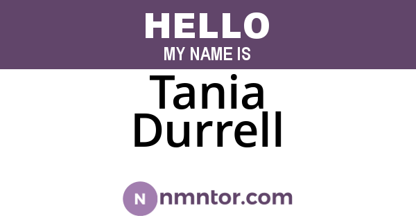 Tania Durrell