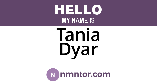 Tania Dyar
