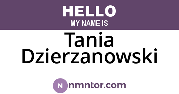 Tania Dzierzanowski