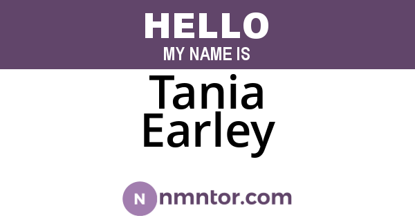 Tania Earley