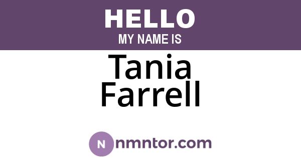 Tania Farrell