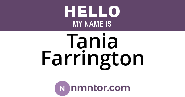 Tania Farrington