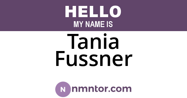 Tania Fussner