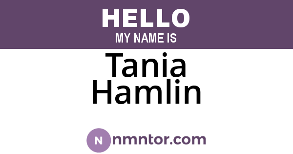 Tania Hamlin