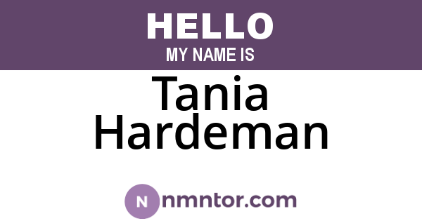 Tania Hardeman