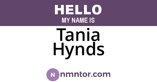 Tania Hynds