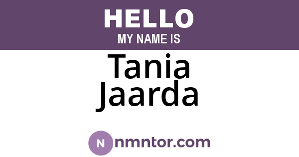 Tania Jaarda