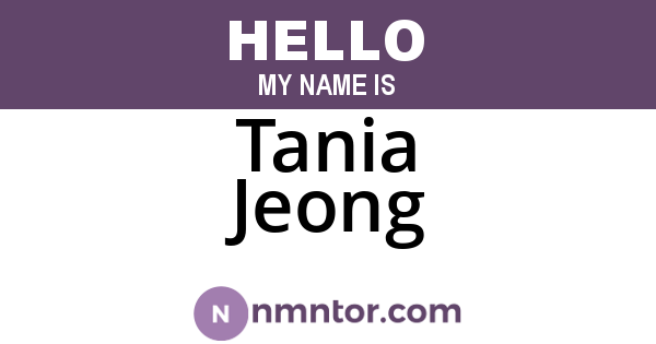 Tania Jeong